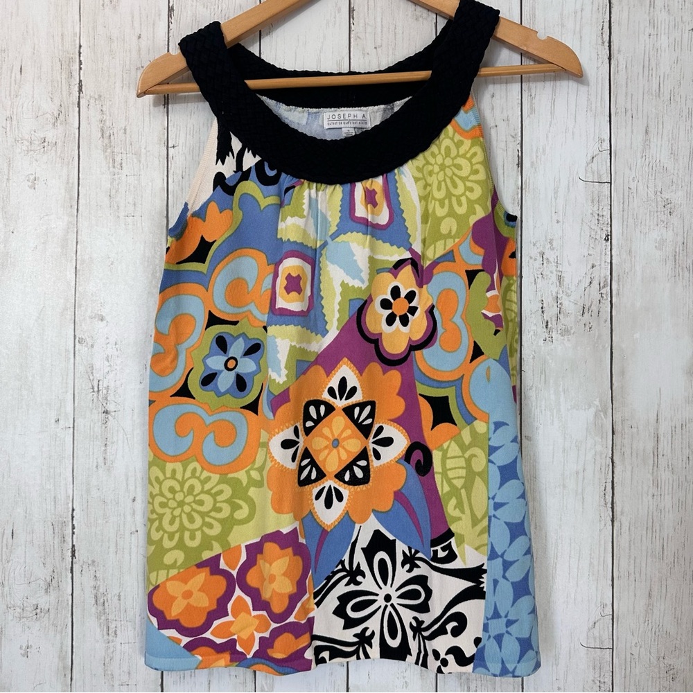 Joseph A. Vintage Colorful women blouse  size Small